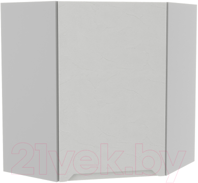 Шкаф навесной для кухни ДСВ Тренто ПУ 600 левый (серый/белый)