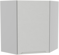 Шкаф навесной для кухни ДСВ Тренто ПУ 600 правый (серый/белый) - 