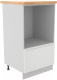 Шкаф-полупенал кухонный ДСВ Тренто СН 600 (серый/белый) - 