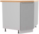 Шкаф-стол кухонный ДСВ Тренто СУ 850 левый (серый/серый) - 