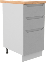 Шкаф-стол кухонный ДСВ Тренто СЯ 400 (серый/серый) - 