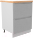 Шкаф-стол кухонный ДСВ Тренто СКБ 600 тандембокс (серый/серый) - 
