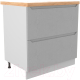 Шкаф-стол кухонный ДСВ Тренто СКБ 800 тандембокс (серый/серый) - 