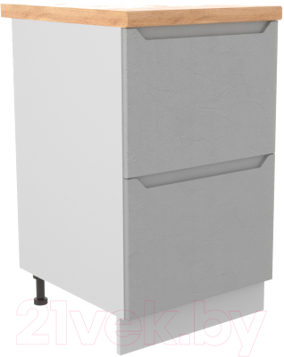 Шкаф-стол кухонный ДСВ Тренто СК2 500 (серый/серый)