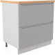 Шкаф-стол кухонный ДСВ Тренто СК2 800 (серый/серый) - 