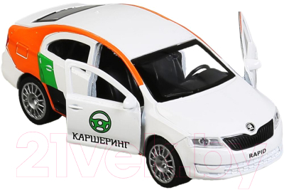 Автомобиль игрушечный Технопарк Skoda Rapid Каршеринг / SB-18-22-SR-CS-WB