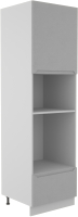 Шкаф-пенал кухонный ДСВ Тренто ПНС 600 (серый/серый) - 
