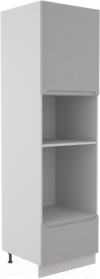 Шкаф-пенал кухонный ДСВ Тренто ПНС 600 (серый/серый)