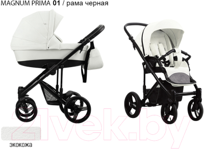 Детская универсальная коляска Bebetto Magnum Prima 2 в 1 черная рама (01)