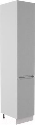 Шкаф-пенал кухонный ДСВ Тренто ПН 400 левый (серый/серый)