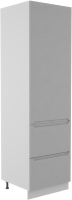 Шкаф-пенал кухонный ДСВ Тренто ПНЯ 600 левый (серый/серый) - 