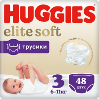 

Подгузники-трусики детские Huggies, Elite Soft Mega 3