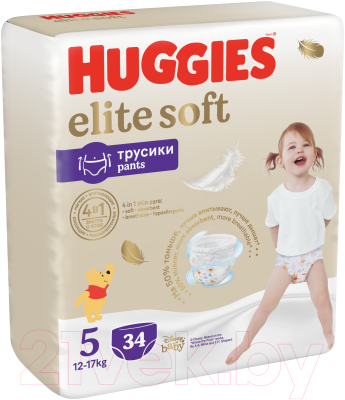 Подгузники-трусики детские Huggies Elite Soft Mega 5 (34шт)