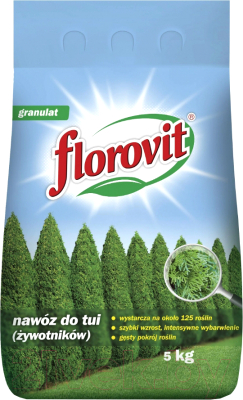 Изображение товара Удобрение Florovit Для туй гранулированное (5кг, мешок)