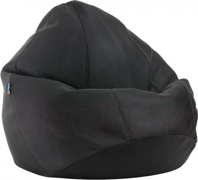 Бескаркасное кресло Baggy Груша Макси (черное, сетка) - общий вид
