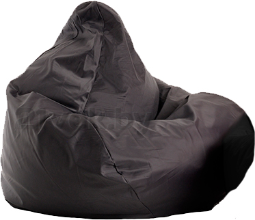 Бескаркасное кресло Baggy Груша Медиум (черное) - общий вид