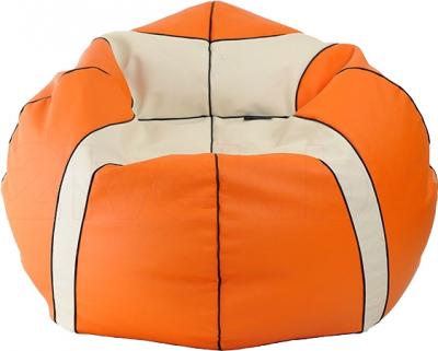 Бескаркасное кресло Baggy Баскетбольный мяч Мини (оранжево-белое) - общий вид