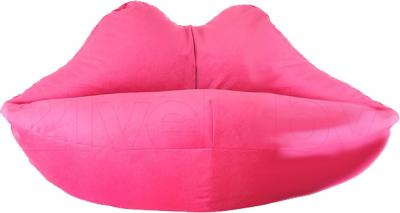 Бескаркасное кресло Baggy Губы (розовое) - общий вид