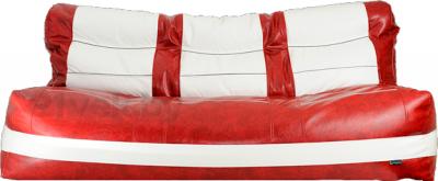 Бескаркасный диван Baggy Комфорт Макси (бело-красный) - общий вид