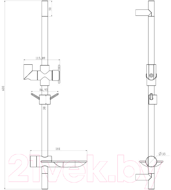 Душевая стойка LEMARK LM8062C