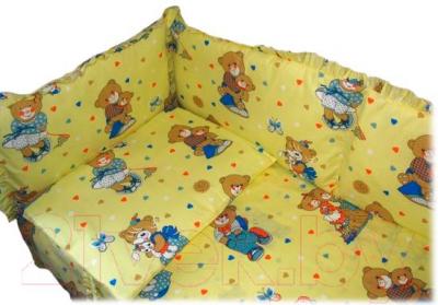 Комплект постельный для малышей Ночка Медвежата 7 (желтый) - общий вид