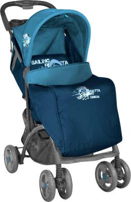 Детская прогулочная коляска Lorelli Smarty (Beige-Green Beloved Baby) - чехол для ног (цвет Blue Captain)