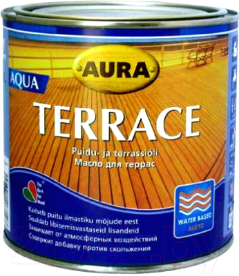 Масло для древесины Aura Wood Terrace Aqua (900мл, коричневый)
