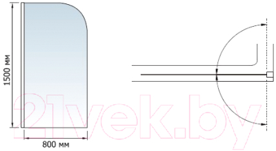 Стеклянная шторка для ванны RGW SC-01 Esay / 03110109-11