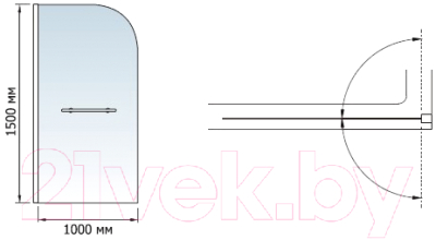 Стеклянная шторка для ванны RGW SC-02 Esay / 03110210-11
