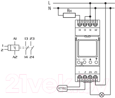 Реле температуры КС RT-820M / 82717