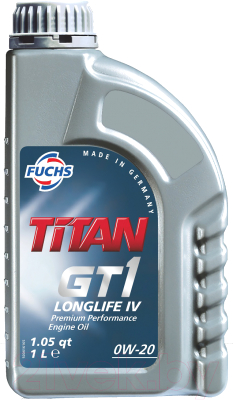 Моторное масло Fuchs Titan Gt1 Longlife IV 0W20 / 601205156 (1л)