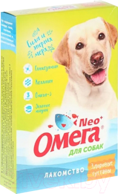 Лакомство для собак Омега Neo + С-С с глюкозамином и коллагеном (90таб)