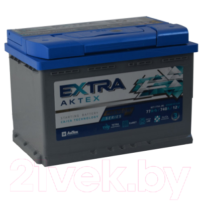 Автомобильный аккумулятор АкТех Extra Premium 6СТ-77 Евро / ATEXP77ЗR (77 А/ч)