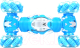 Радиоуправляемая игрушка JZL Машинка-перевертыш / 9166 (голубой) - 