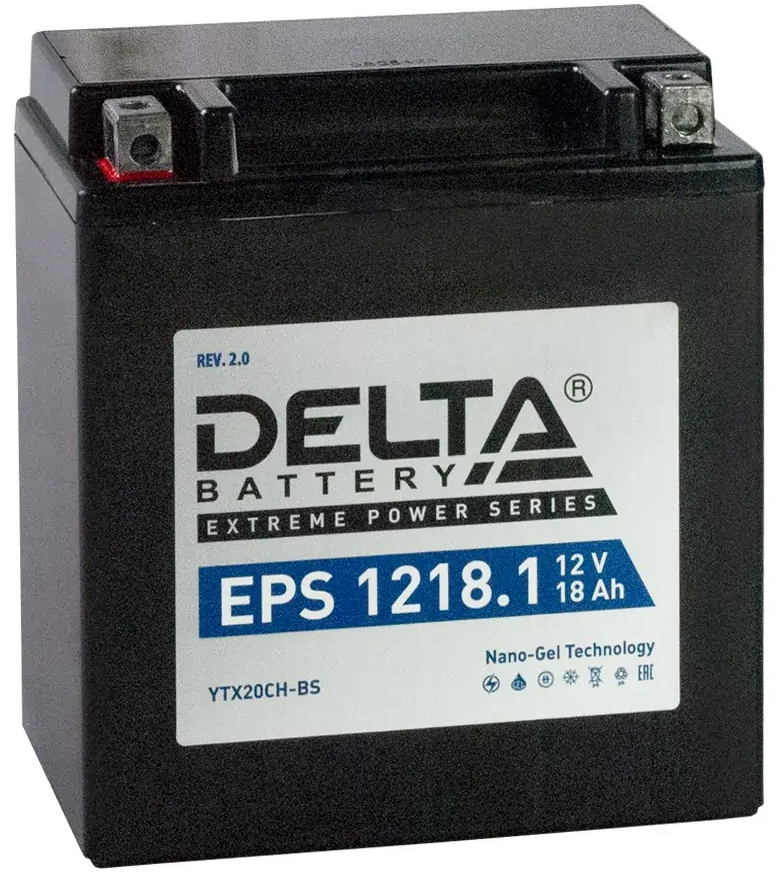 Мотоаккумулятор DELTA EPS 1218.1 / YTX20СH-BS (18 А/ч)