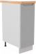 Шкаф-стол кухонный ДСВ Тренто С 300 левый (серый/серый) - 