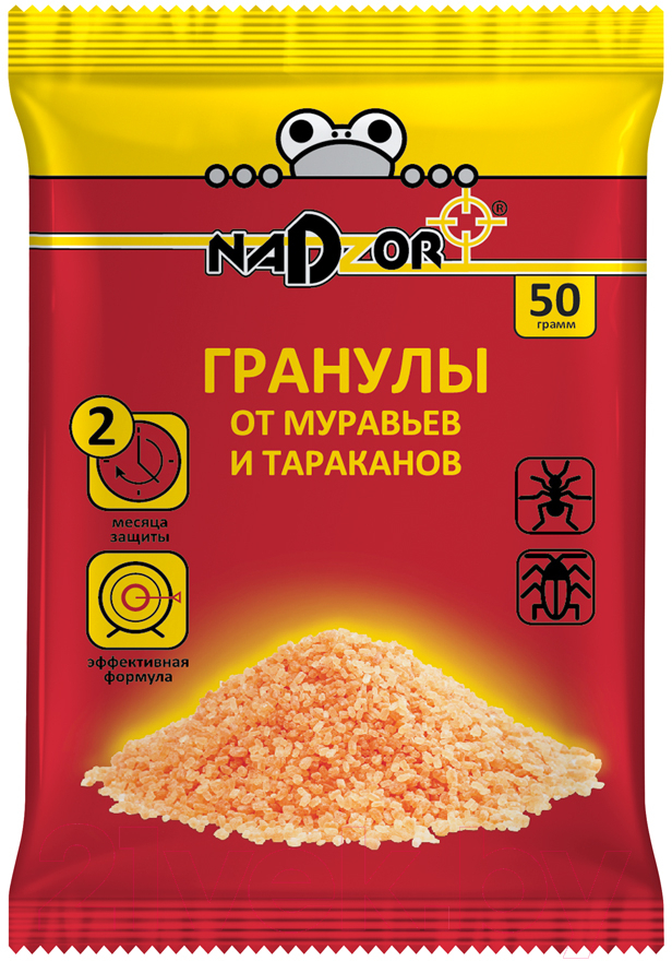 Средство для борьбы с вредителями Nadzor Гранулы от муравьев и тараканов (50г)