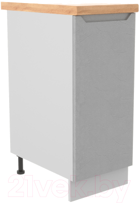 Шкаф-стол кухонный ДСВ Тренто С 350 левый (серый/серый)