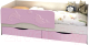 Кровать-тахта детская Стендмебель Алиса KP-813 1.8 (дуб белфорт/розовый) - 