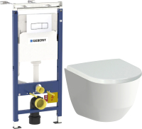 

Унитаз подвесной с инсталляцией Laufen, Rimless Pro 8209660000001 + 8969513000001 + 458.125.11.1