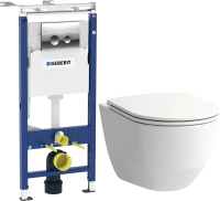 

Унитаз подвесной с инсталляцией Laufen, Rimless Pro 8209660000001 + 8989660000001 + 458.122.21.1