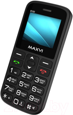 Мобильный телефон Maxvi B100 (черный+ЗУ)