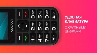 Мобильный телефон Maxvi B100 (красный+ЗУ)
