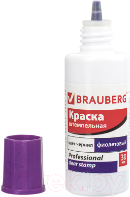 Краска штемпельная Brauberg 227982 (30мл, фиолетовый)