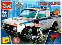 

Конструктор Город мастеров, Lada 4х4 Пикап: полиция / 3260-CY