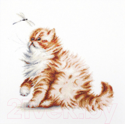 Набор для вышивания Luca-S Котёнок со стрекозой / B2270
