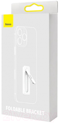 Держатель-накладка для смартфона Baseus Foldable Bracket / LUXZ000002 (белый)
