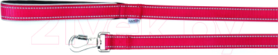 Поводок Camon DC176/01 (со светоотражающими швами и неопреновой ручкой красный)