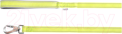 Поводок Camon DC177/11 (со светоотражающими швами и неопреновой ручкой лайм)