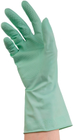 Перчатки хозяйственные Чистюля Легкие прочные с хлопковым напылением (L) - 
